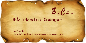 Bárkovics Csongor névjegykártya