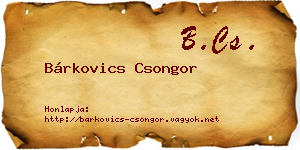 Bárkovics Csongor névjegykártya