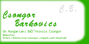 csongor barkovics business card